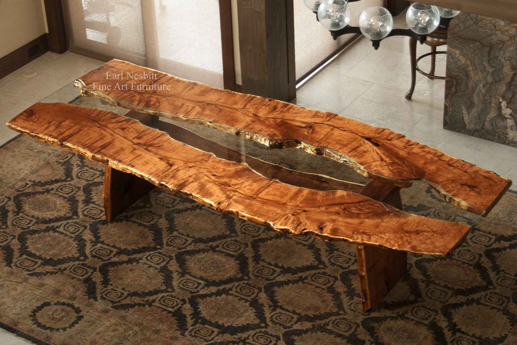custom made slab dining room table